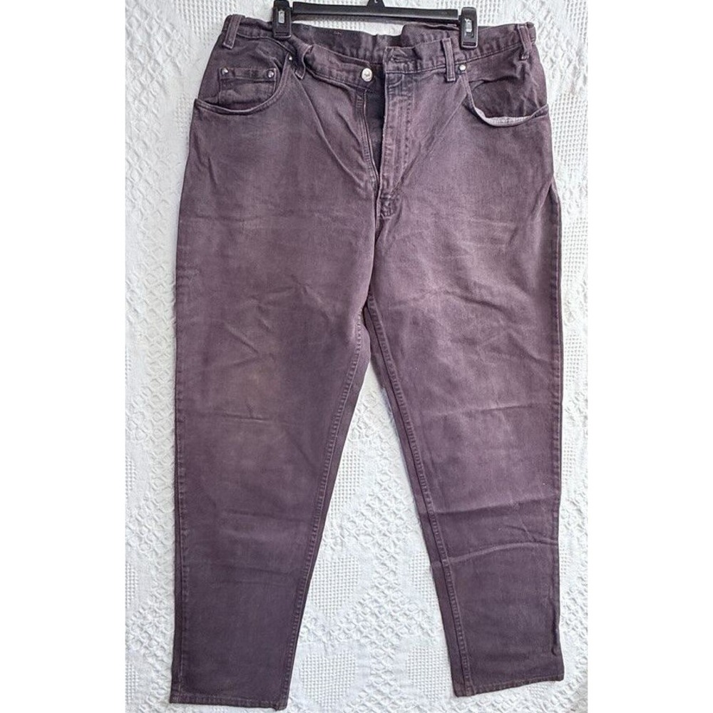Vintage 1992 Levis 545 Loose Fit Jeans Mens 38x34 Plum Purple USA 90s 513 0492